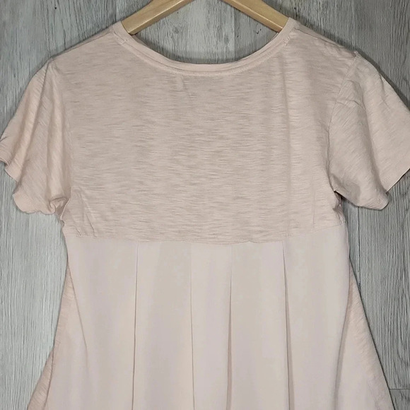 🛍Ann Taylor Loft Pink Short Sleeve Flowy Back‎ Blouse Womens Size XS - Picture 3 of 6